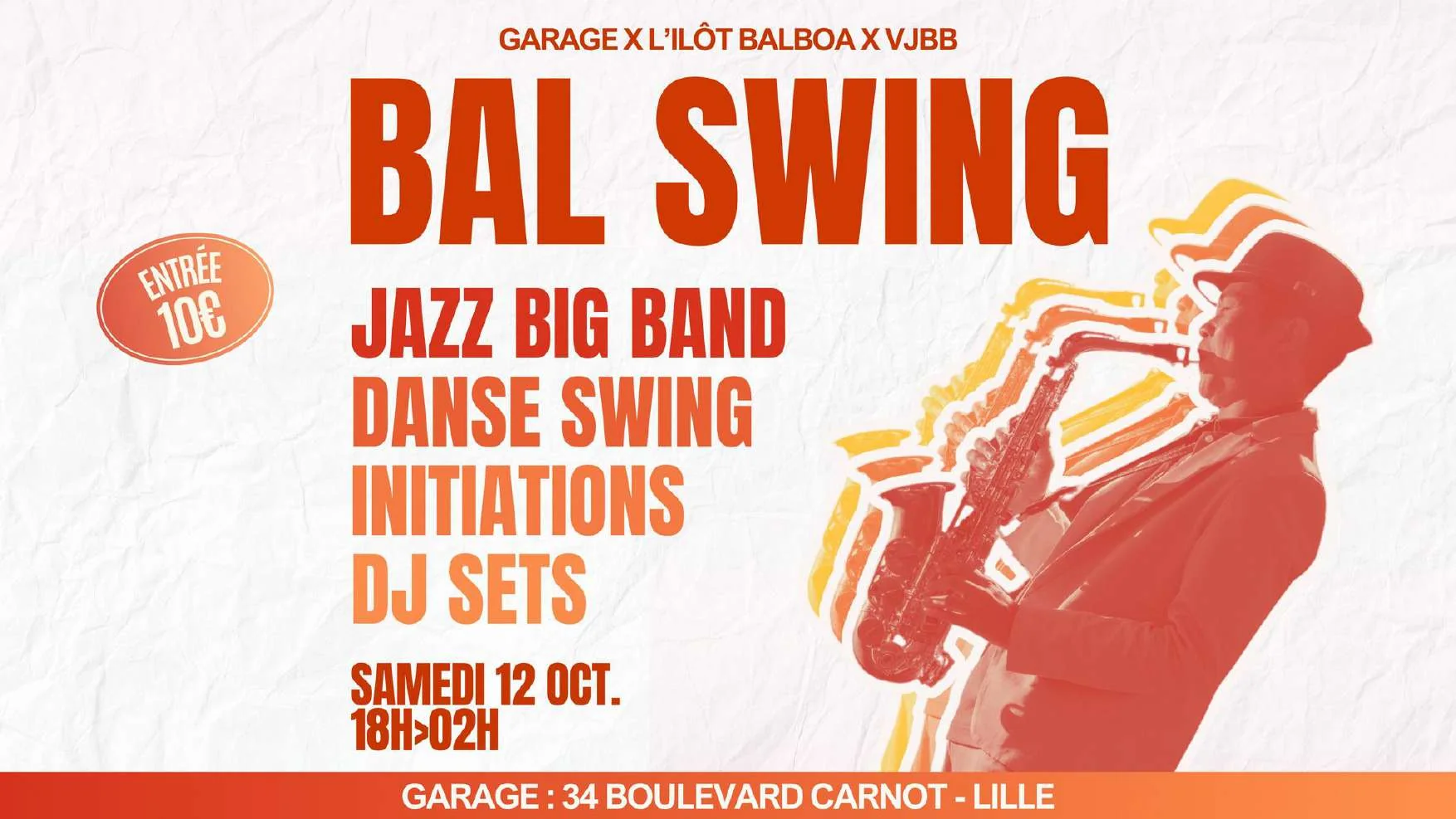 Affiche horizontale du Bal Swing