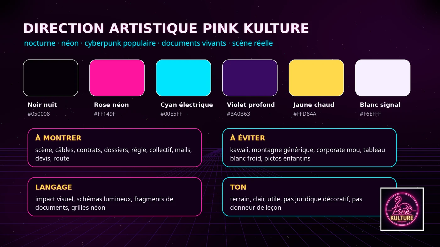 Palette Pink Kulture et règles de direction artistique